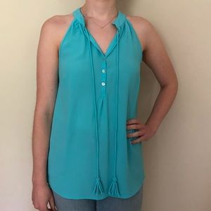 Mud Pie turquoise halter top